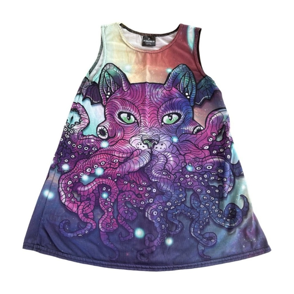 Mr. Gugu & Miss Go Octocat Graphic Print Tank Dress | 8-10Y